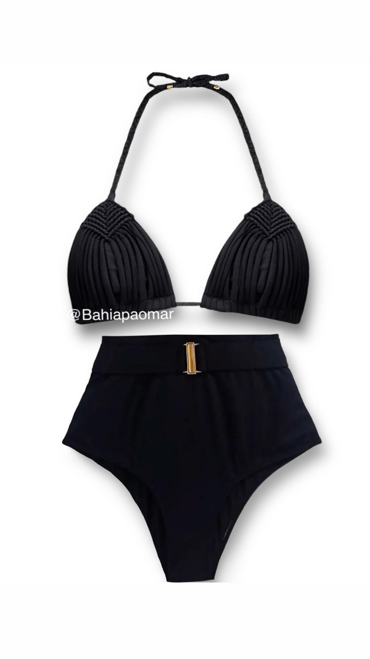 Top diamante macramé