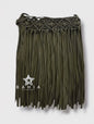 Falda corta macramé tiras