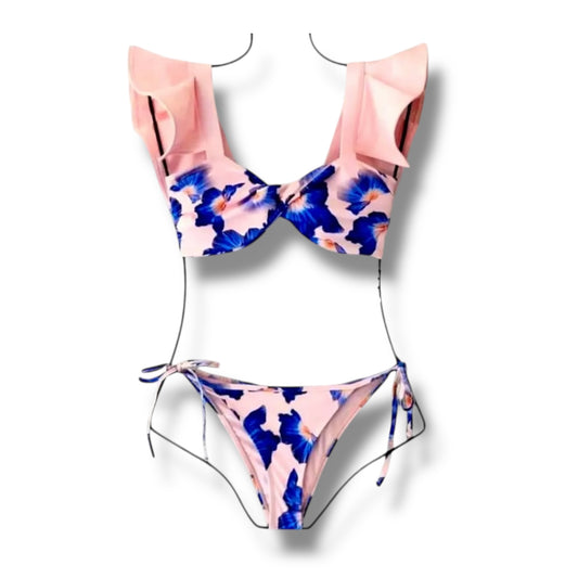 Bikini floral rosa