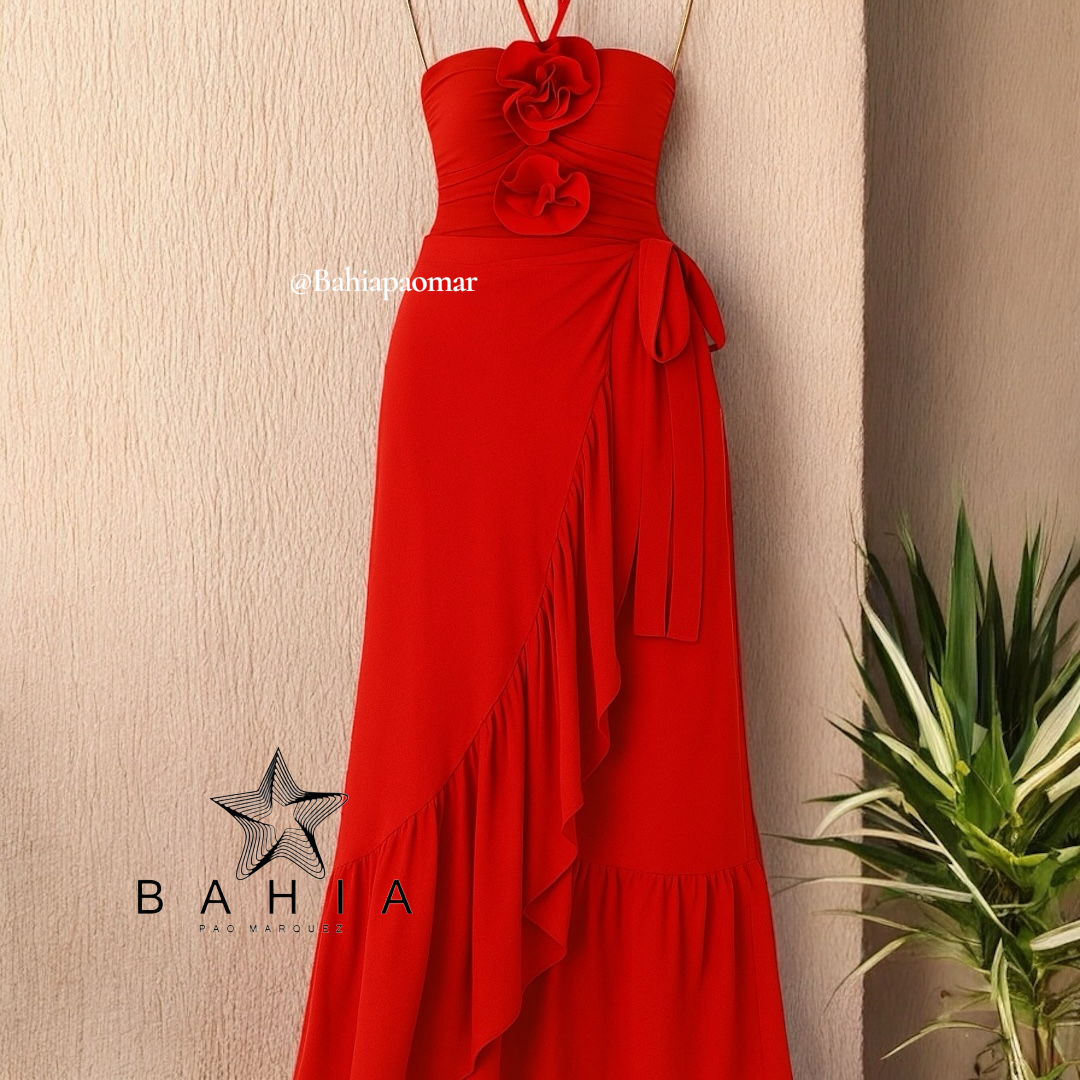 Enterizo rosa roja